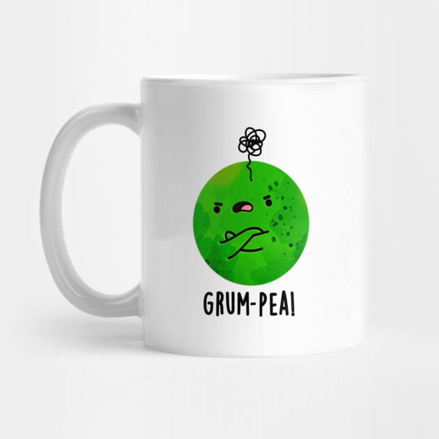 Grum-pea Cute Grumpy Pea Veggie Pun by punnybone